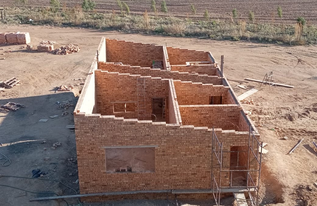 Turnkey office block under construction at the Koppies agricultural infrastructure project