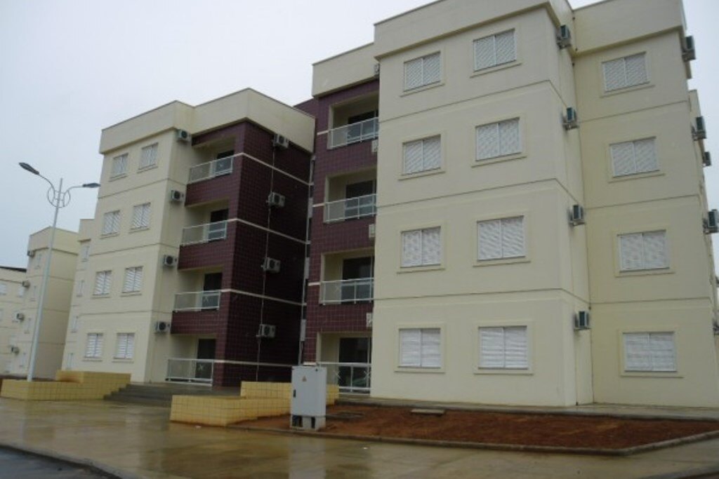 Completed apartment blocks using the Robust Building System